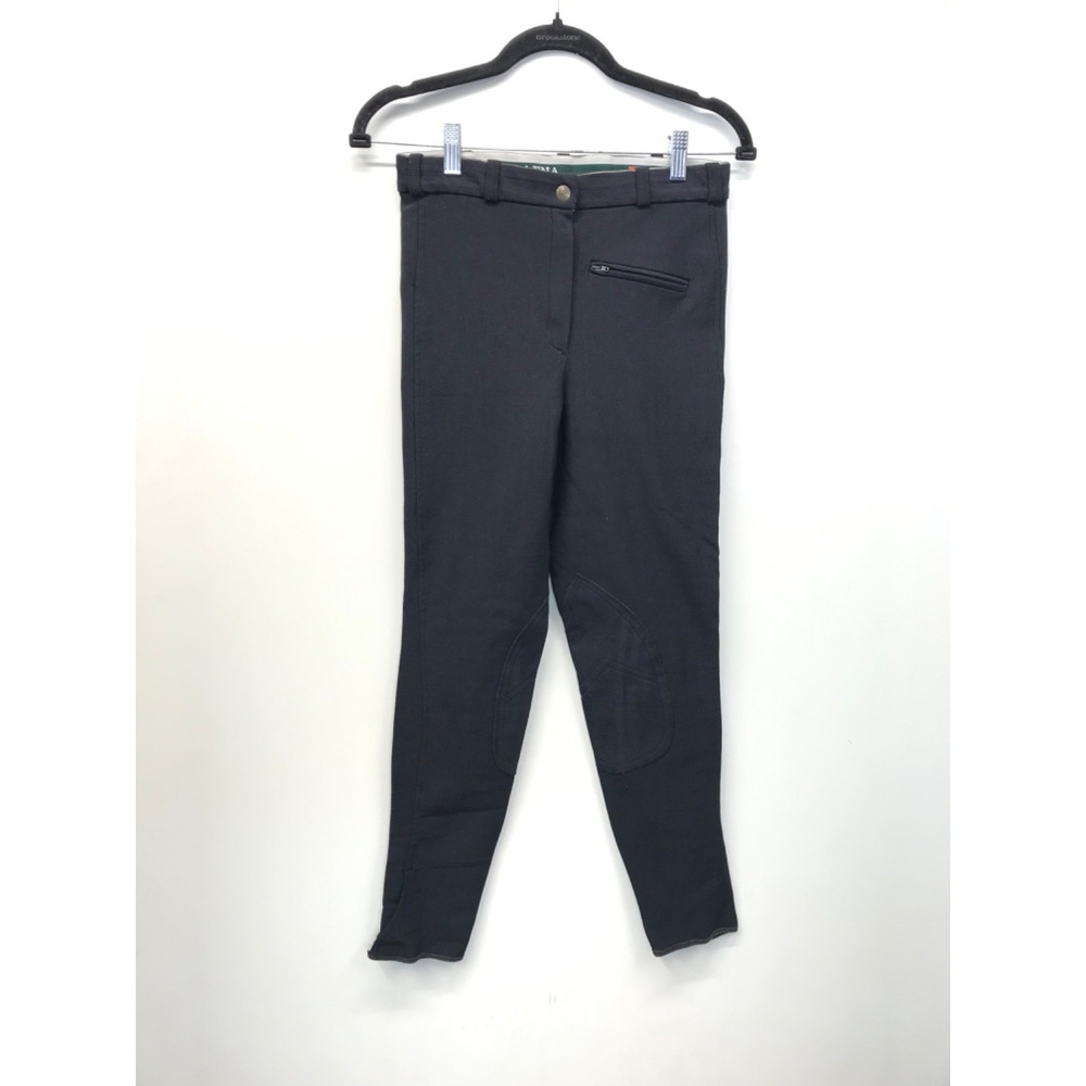 Dafna Riding Pants Black Breeches Equestrian Horseback Patches Size 28
